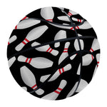 Black Bowling Pins Pattern Print Basketball