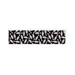 Black Bowling Pins Pattern Print Bed Runner