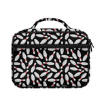 Black Bowling Pins Pattern Print Briefcase Bible Bag