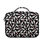 Black Bowling Pins Pattern Print Briefcase Bible Bag