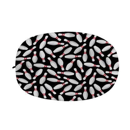 Black Bowling Pins Pattern Print Car Side Mirror Covers