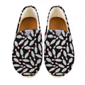 Black Bowling Pins Pattern Print Casual Shoes