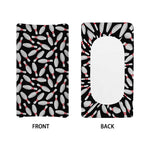 Black Bowling Pins Pattern Print Changing Pad Cover