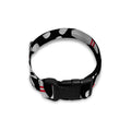 Black Bowling Pins Pattern Print Dog Collar