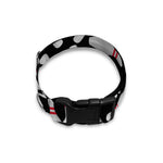 Black Bowling Pins Pattern Print Dog Collar