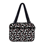 Black Bowling Pins Pattern Print Double Strap Bible Bag