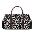 Black Bowling Pins Pattern Print Duffel Bag