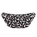 Black Bowling Pins Pattern Print Fanny Pack