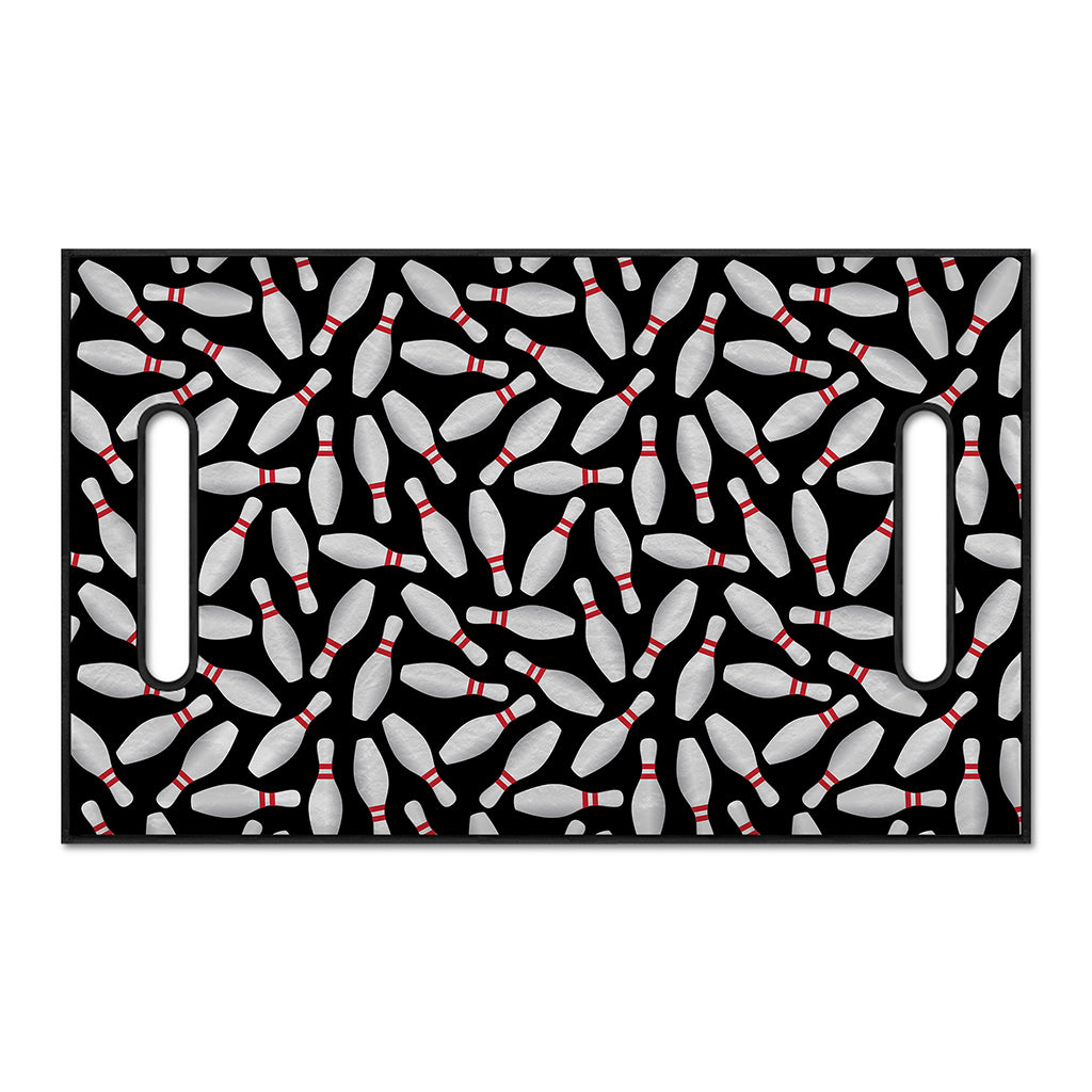 Black Bowling Pins Pattern Print Golf Cart Seat Cover