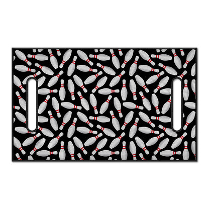 Black Bowling Pins Pattern Print Golf Cart Seat Cover