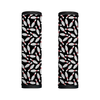 Black Bowling Pins Pattern Print Handle Covers