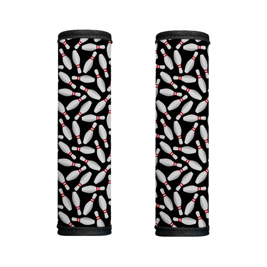 Black Bowling Pins Pattern Print Handle Covers