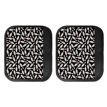 Black Bowling Pins Pattern Print Handle Covers