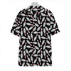 Black Bowling Pins Pattern Print Hawaiian Shirt