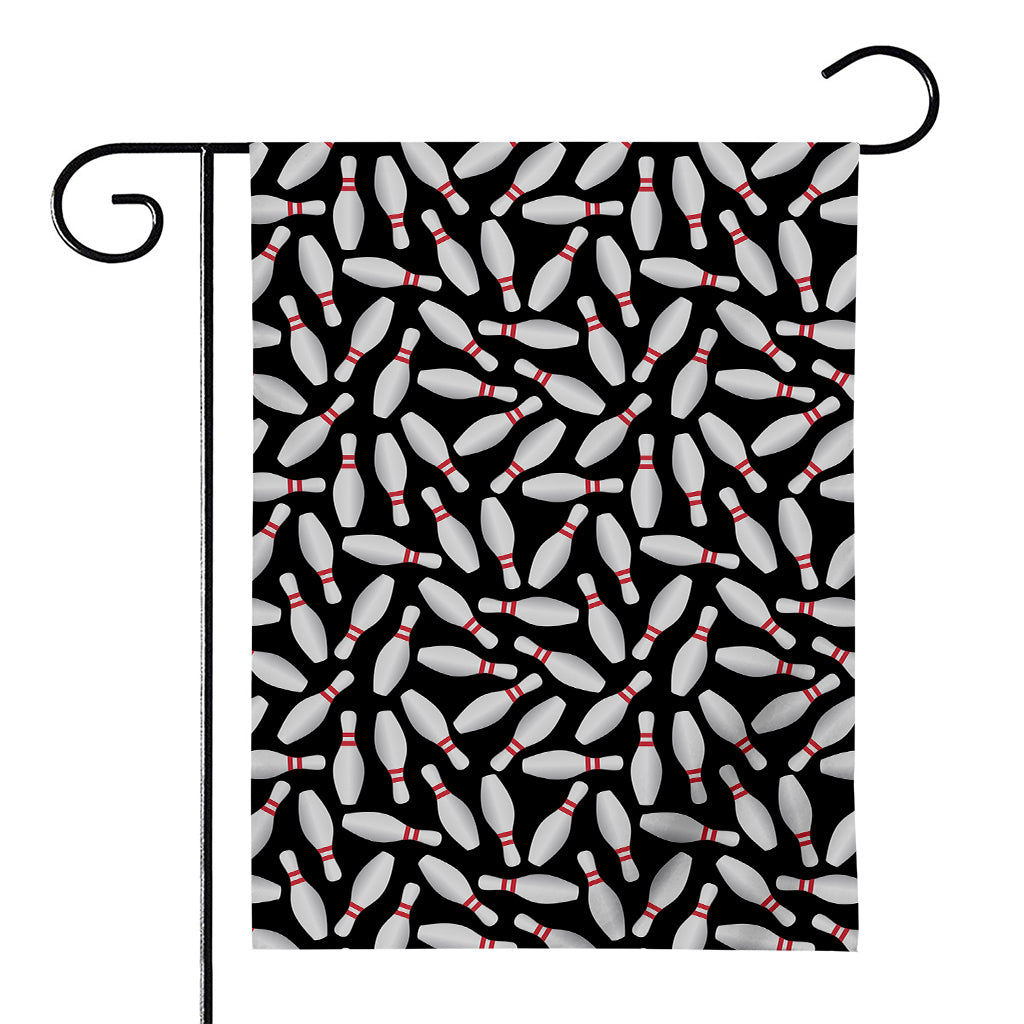 Black Bowling Pins Pattern Print House Flag