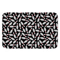 Black Bowling Pins Pattern Print Indoor Door Mat