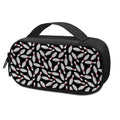 Black Bowling Pins Pattern Print Portable Cooler Travel Case