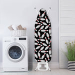 Black Bowling Pins Pattern Print Ironing Board Cover