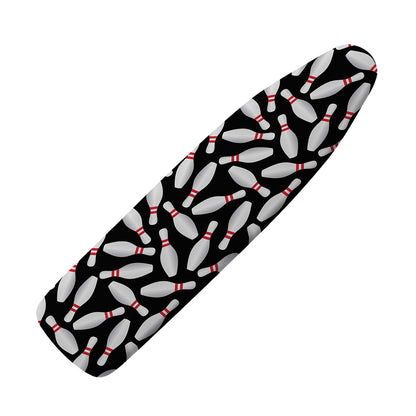Black Bowling Pins Pattern Print Ironing Board Cover