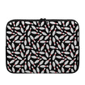 Black Bowling Pins Pattern Print Laptop Sleeve