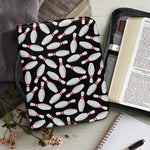 Black Bowling Pins Pattern Print Leather Bible Cover