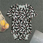 Black Bowling Pins Pattern Print Men's Bodysuit
