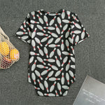 Black Bowling Pins Pattern Print Men's Bodysuit