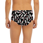 Black Bowling Pins Pattern Print Men's Briefs