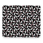 Black Bowling Pins Pattern Print Mouse Pad