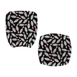 Black Bowling Pins Pattern Print Office Chair Cover