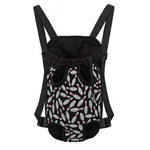 Black Bowling Pins Pattern Print Pet Carrier Backpack