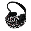 Black Bowling Pins Pattern Print Pet Sling Carrier