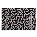 Black Bowling Pins Pattern Print Placemat