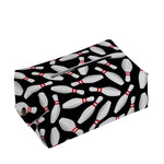 Black Bowling Pins Pattern Print Rectangle Tissue Box Cover