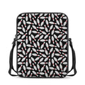 Black Bowling Pins Pattern Print Rectangular Crossbody Bag