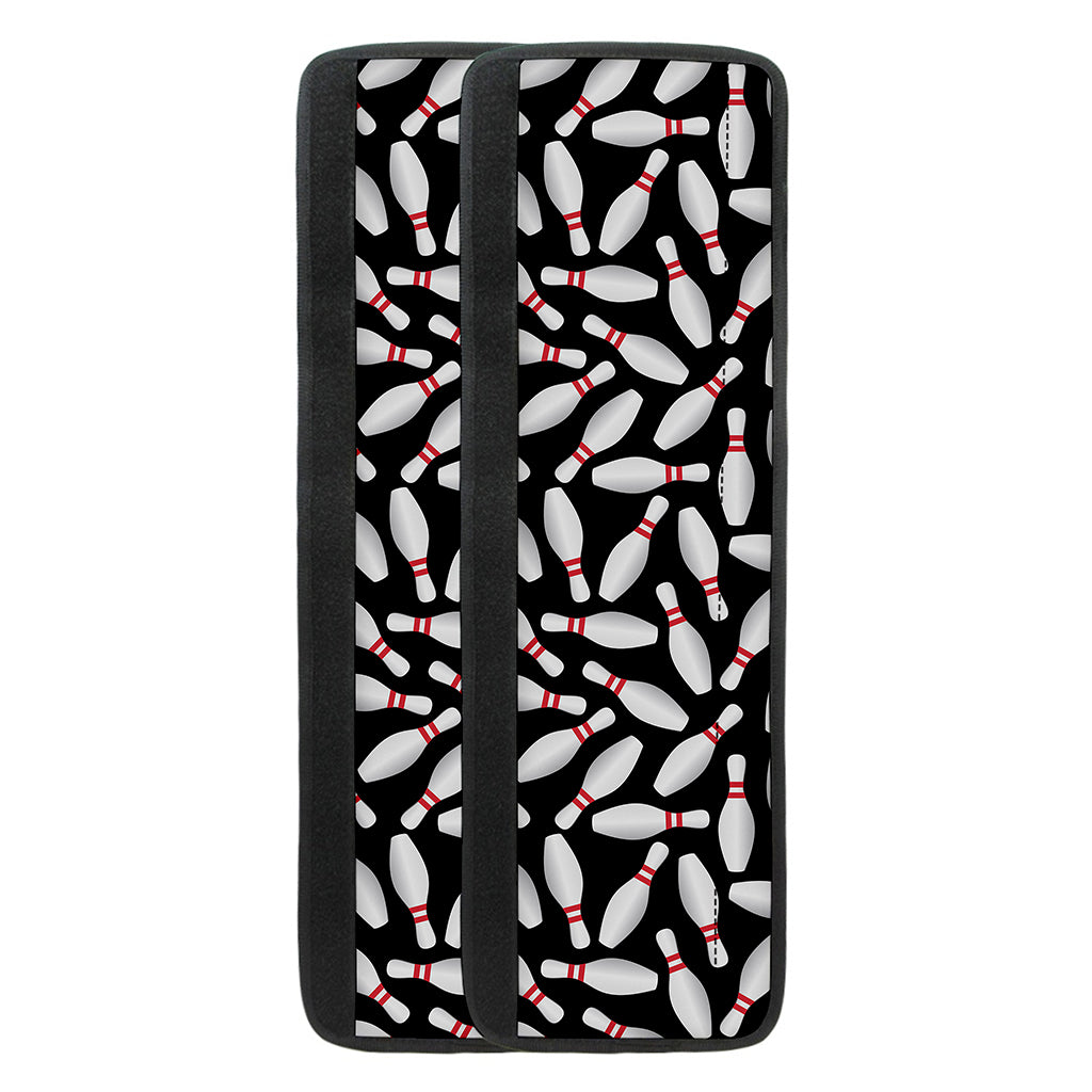 Black Bowling Pins Pattern Print Refrigerator Handle Covers