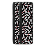 Black Bowling Pins Pattern Print Refrigerator Handle Covers