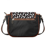 Black Bowling Pins Pattern Print Saddle Bag