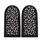 Black Bowling Pins Pattern Print Skillet Handle Cover