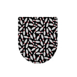 Black Bowling Pins Pattern Print Toilet Lid Cover
