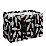 Black Bowling Pins Pattern Print Utility Tote Bag