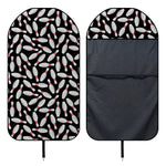Black Bowling Pins Pattern Print Waterproof Car Seat Cover