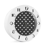 Black Bull Terrier Pattern Print Alarm Clock