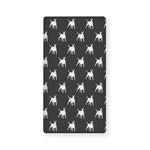 Black Bull Terrier Pattern Print Baby Crib Sheet