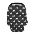 Black Bull Terrier Pattern Print Baby Seat Cover