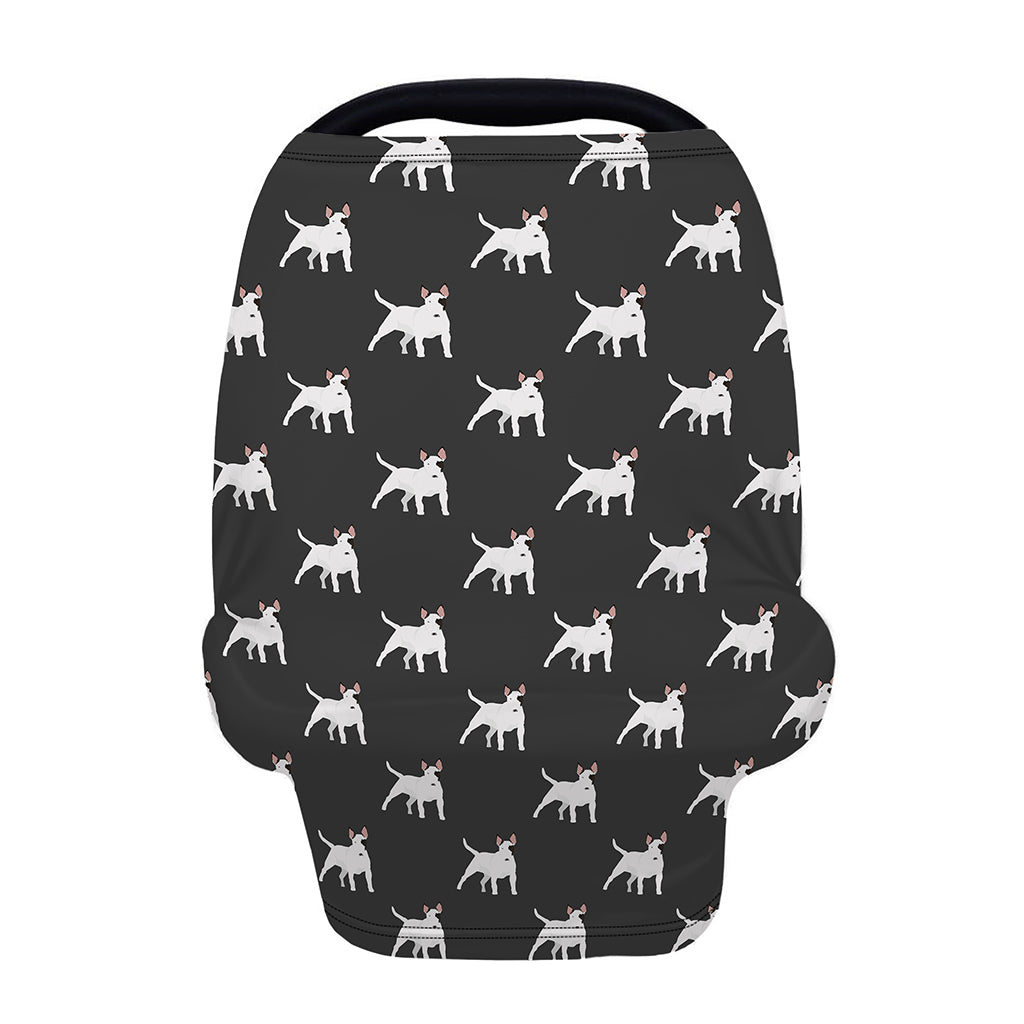 Black Bull Terrier Pattern Print Baby Seat Cover