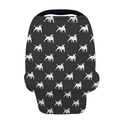 Black Bull Terrier Pattern Print Baby Seat Cover