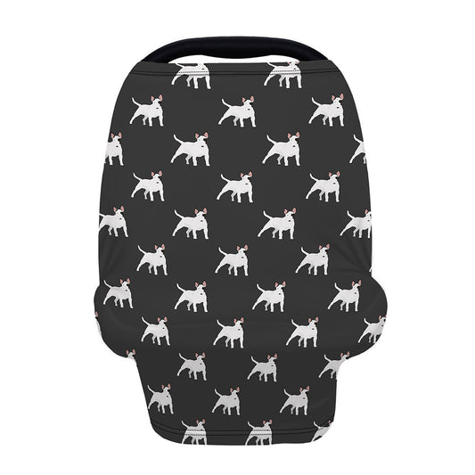 Black Bull Terrier Pattern Print Baby Seat Cover