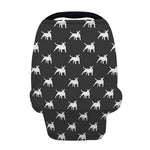 Black Bull Terrier Pattern Print Baby Seat Cover