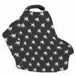 Black Bull Terrier Pattern Print Baby Seat Cover